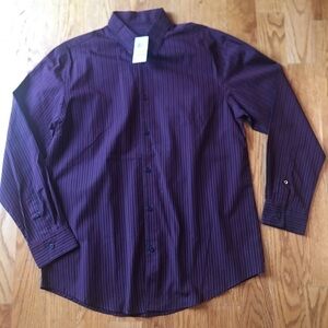 NWT Via Europa long sleeve button up dress shirt size medium